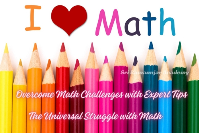 Bright array of pencils and a declaration of love for math, highlighting the engaging and supportive math tutoring available at Sri Ramanujar Academy